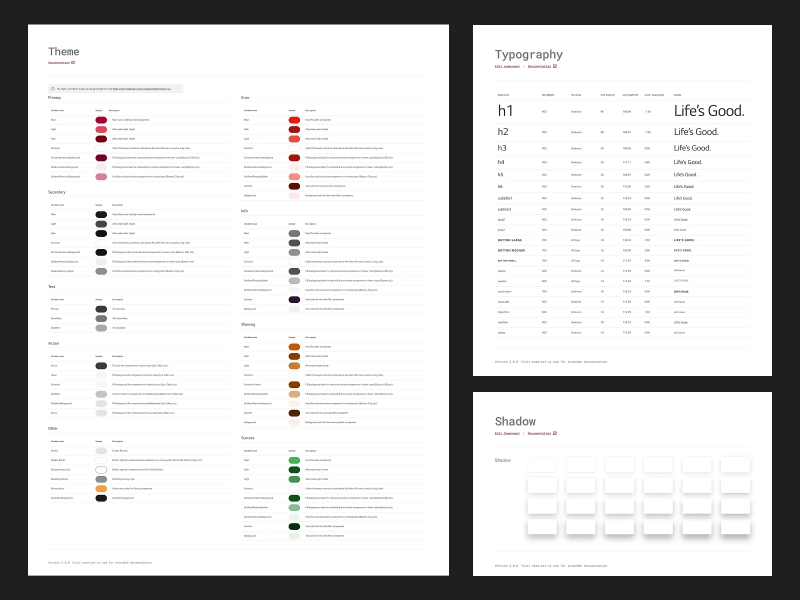LG token architecture: color, spacing, type
