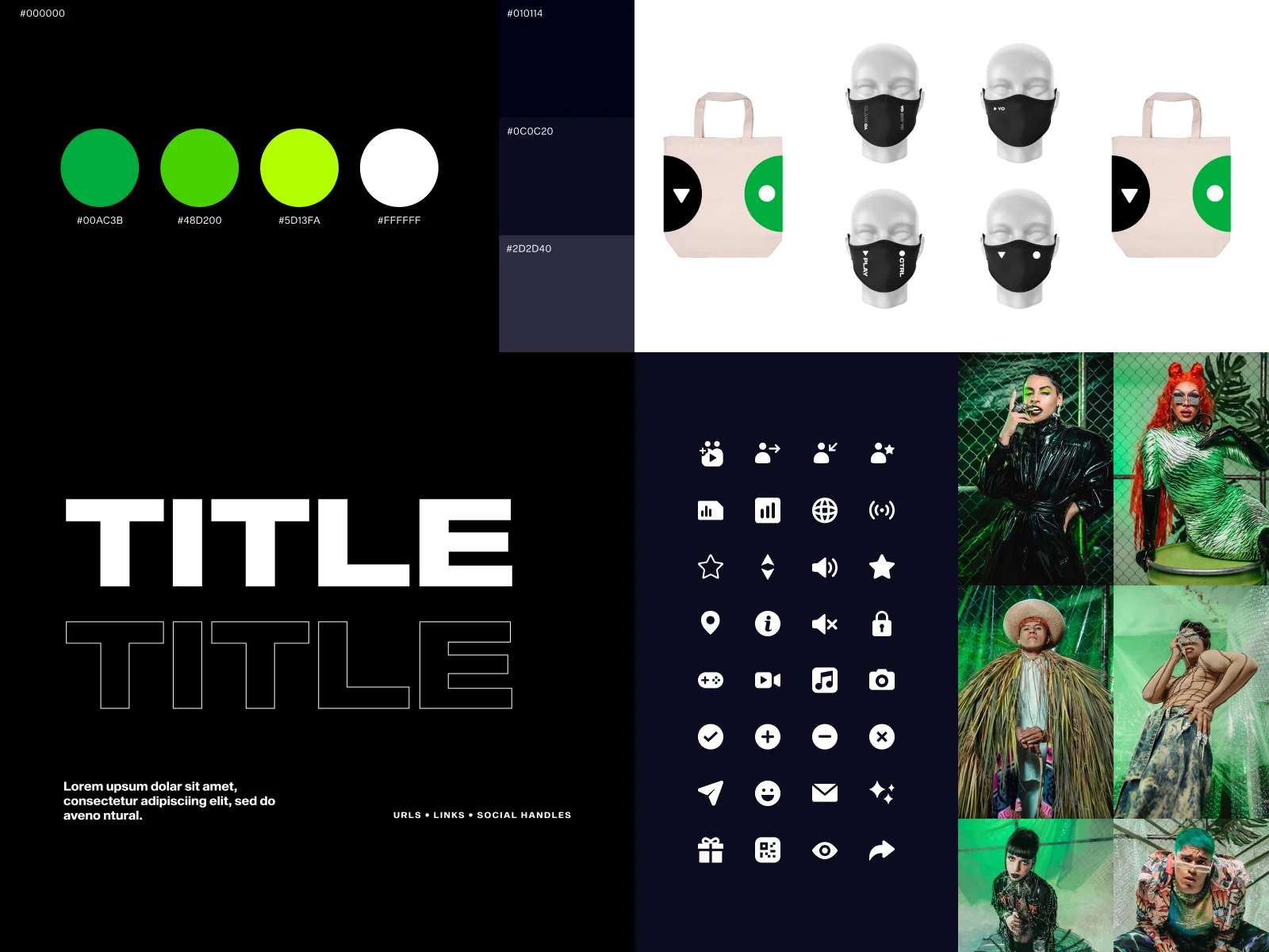 YO color palette and type system